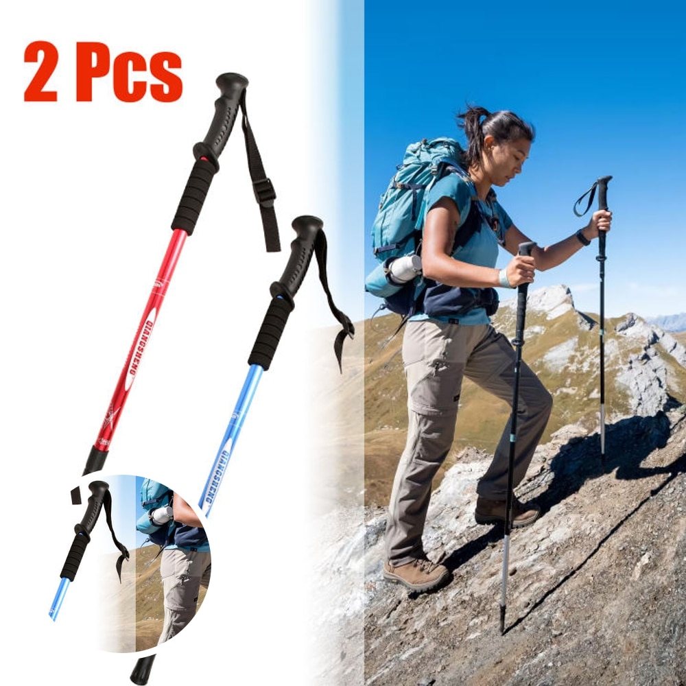 Trekking Pole Set — Adjustable Aluminium Pair